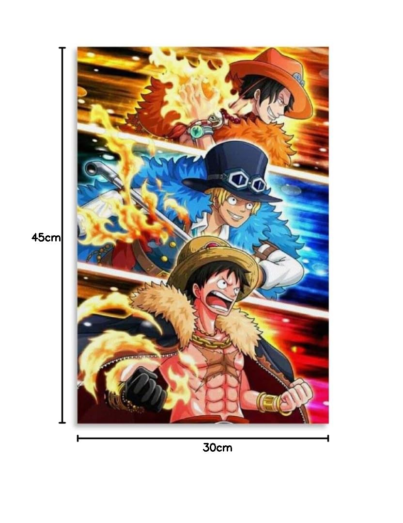 Poster One Piece Wanted Luffy 4 Œuvres d'art sur toile Décoration murale d'intérieur moderne 30 x 45 cm Poster One Piece Wanted Luffy 4 Œuvres d'art sur toile Décoration murale d'intérieur moderne 30 x 45 cm