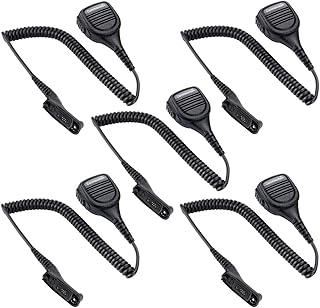 commountain Speaker Mic Compatible with Motorola Radios APX 6000, APX 7000, APX 8000, APX 4000, XPR 7350e, XPR 7550, XPR 7550e, XPR 7580e, APX6000, XPR7550e, APX XPR Shoulder Microphone-5 Pack