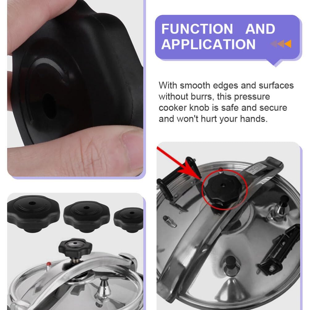 2pcs Pressure Cooker Knob Rotary Pressure Cooker Accessories Universal Pot Lid Cookware Lid Knobs Pressure Cooker Safety Valve Replacement Handles for Pots Pan