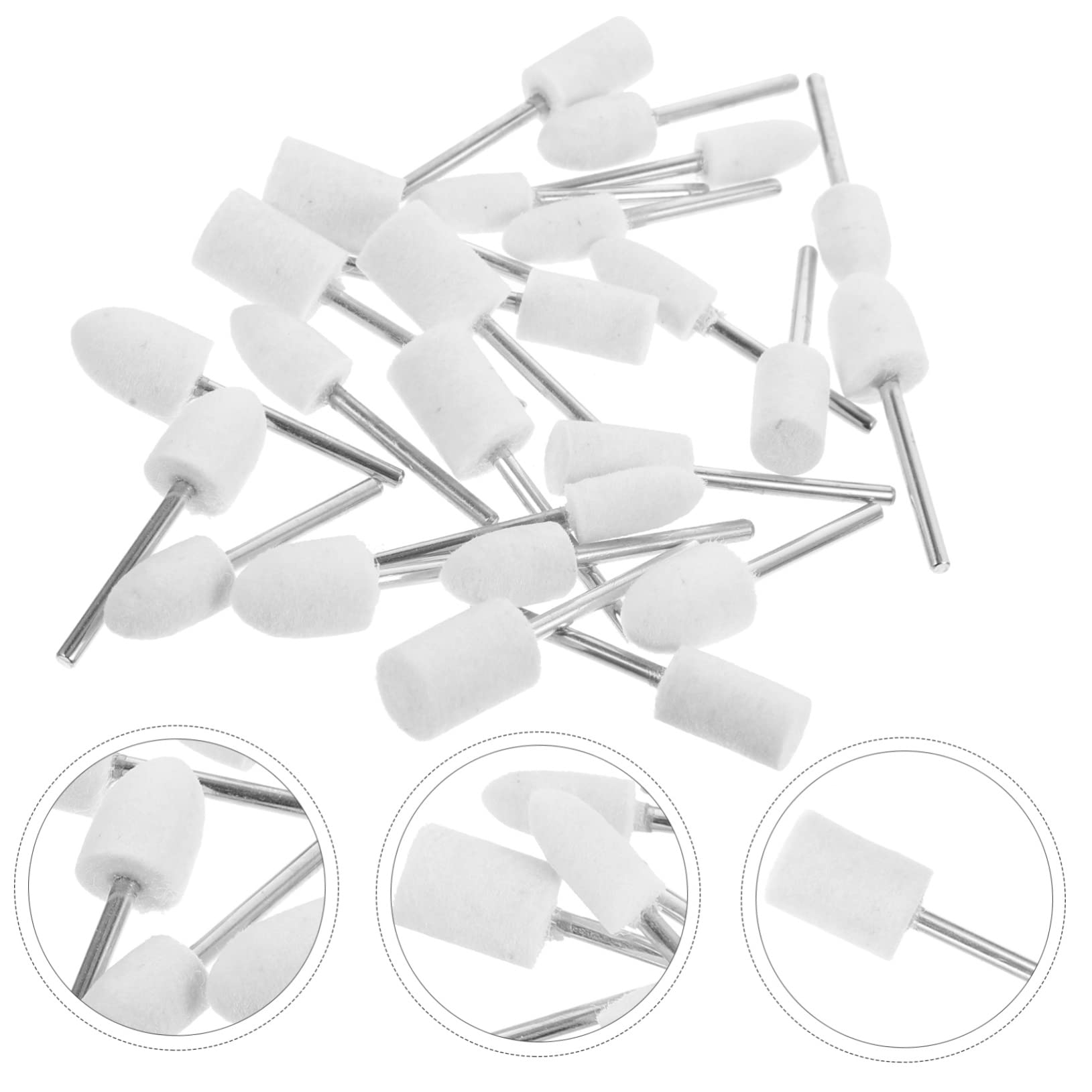 TOPBATHY 5 Series Juego De Cabezales De Pulido Ruedas Clavos Molienda Relojes Rueda De Pulido Muela De Joyería Suministros De Uñas Muelas Muela Pulidora Textura De Lana 25 Piezas X 5