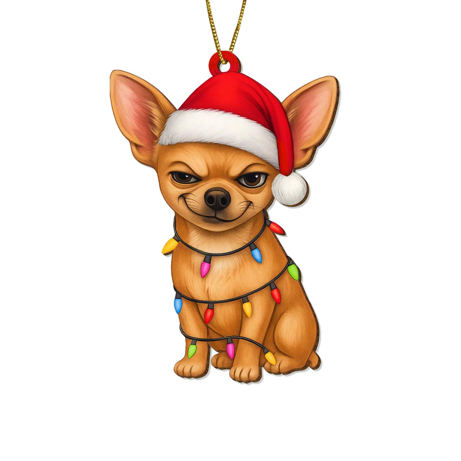 Cute Animal Christmas Ornaments - Wooden Hanging Decorations -12 Cute Animal Christmas Ornaments - Wooden Hanging Decorations -12