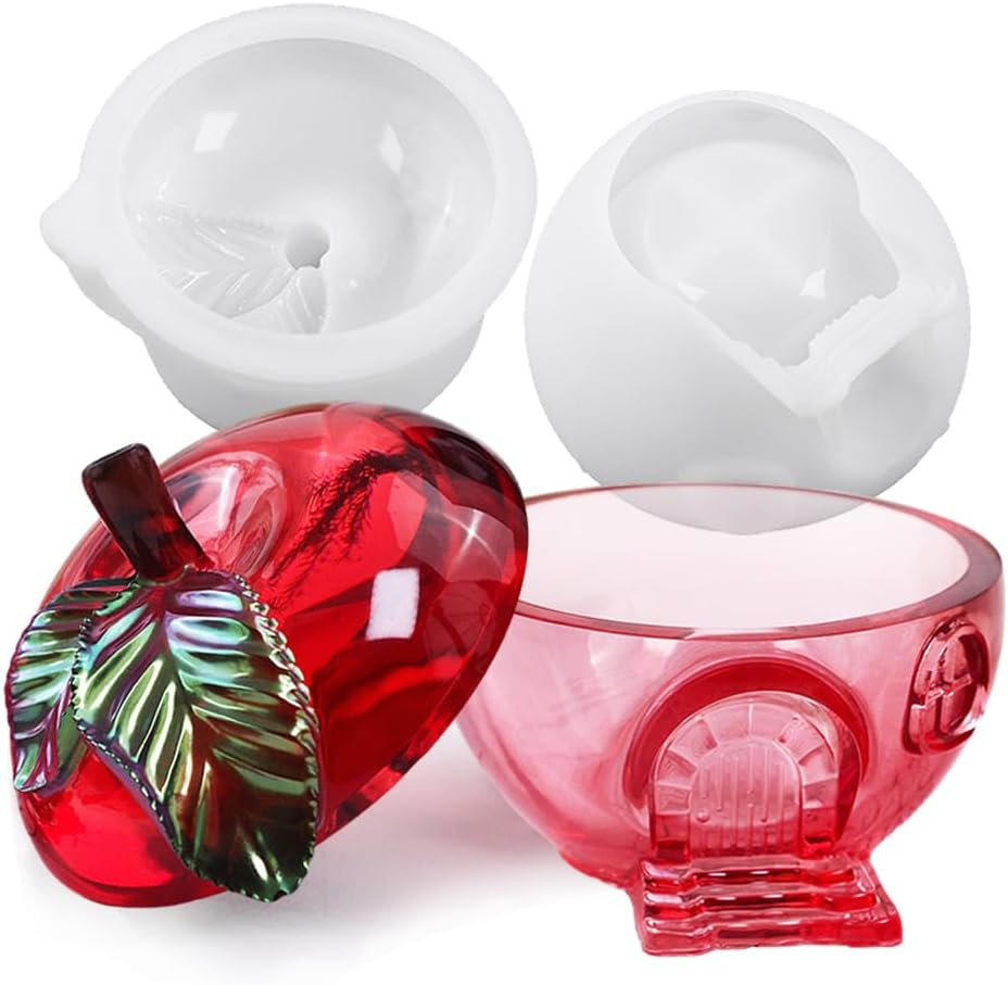 Jar Resin Mold, Jar Silicone Mold with Lid for Epoxy Resin Casting for DIY Jewelry Storage Box Candy Container Candle Vessel and Home Decoration
