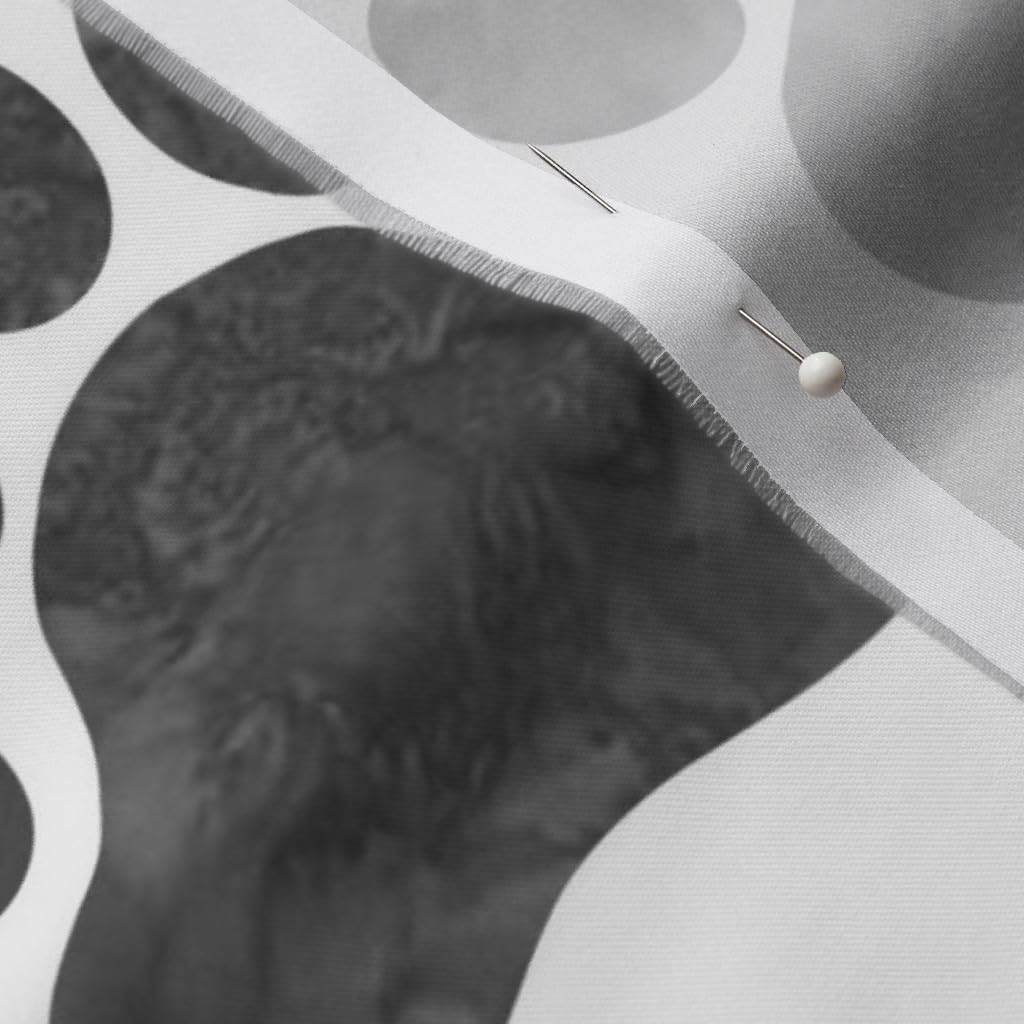 Spoonflower Fabric - Watercolor Bear Paw Big Gray White Bears Paws Print Animal Printed on Organic Cotton Sateen Fabric by The Yard - Sewing Quilting Apparel Home Decor