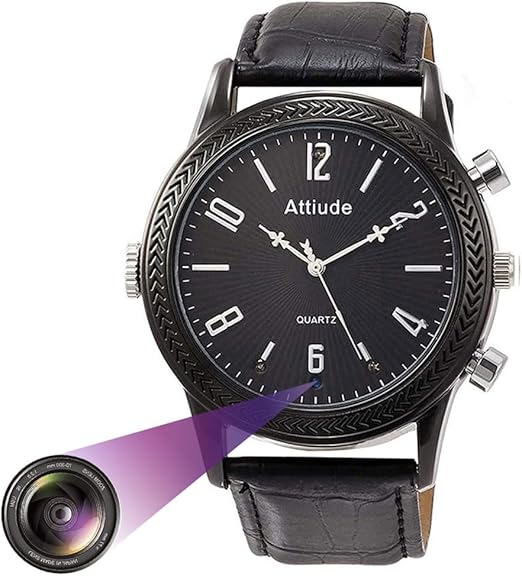 Spy Watch Camera, Spy Watches Hidden Camera with IR Night Vision Capable of Recording Video and