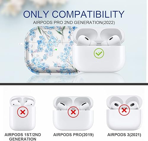 Miniatura 2 de Maxjoy Funda para AirPods Pro de 2ª/1ª generación, funda transparente para AirPods Pro 2 para mujeres, funda suave para AirPod Pro 2 con correa de