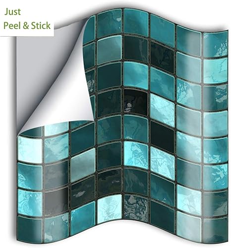 Miniatura 7 de 25 piezas autoadhesivas de transferencia de azulejos para decoración del hogar, calcomanías de azulejos para despegar y pegar, adhesivo de pared a