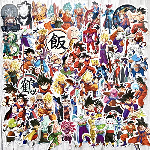 100 PCS Dragon Ball Z Stickers, CATTA DBZ Stickers Pack Waterproof Removable Vinyl