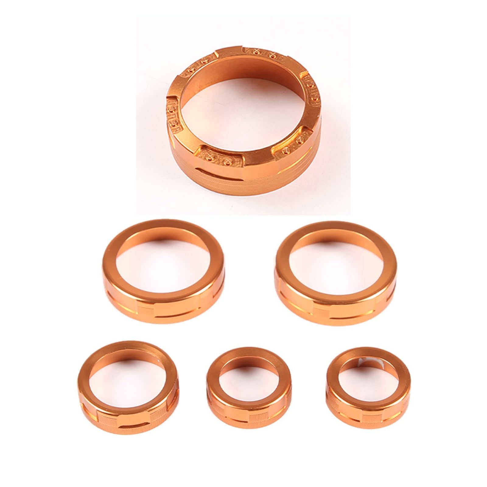 TINGYUS for Maverick 2022 Shift Knob Ring Air Conditioning Volume Knob Ring Interior Accessories Car Interior Mouldings(6Piece Orange)