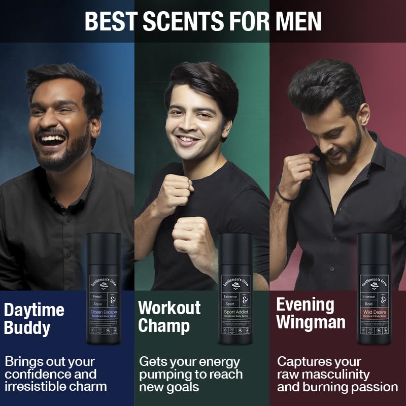 Image of Gentlemen's Crew Ocean Escape Body Spray, 150ml | Pack of 1 | Deodorant for Men | 48 hrs Freshness | Long Lasting | Anti-Microbial | Irritation & Stain Free