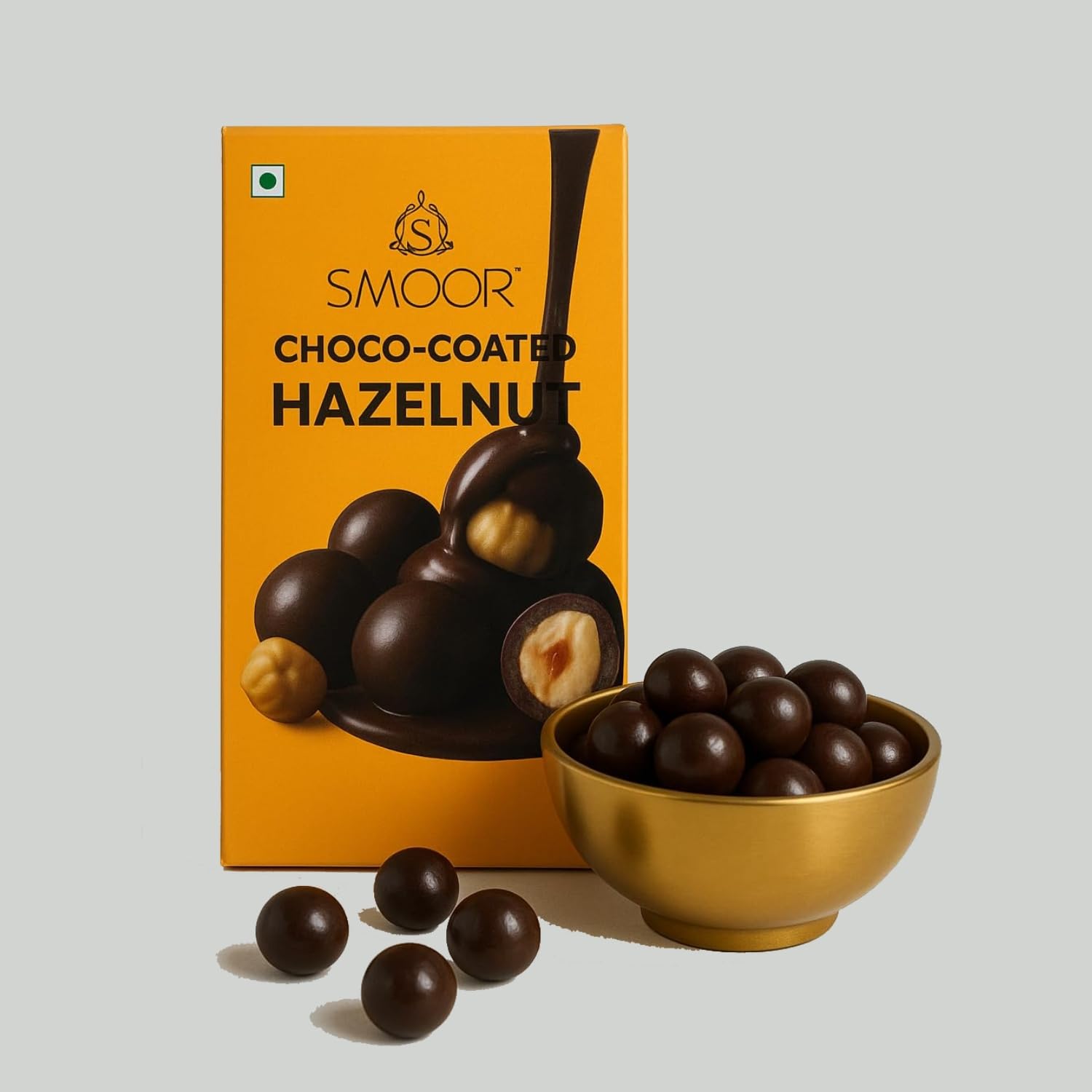 SMOOR Premium Choco Coated Hazelnuts 50g | Creamy Chocolate Covered Nutties | Tasty & Crunchy | Perfect for Snacking,Birthday,Anniversary, Gifting |150g (pack of 3)