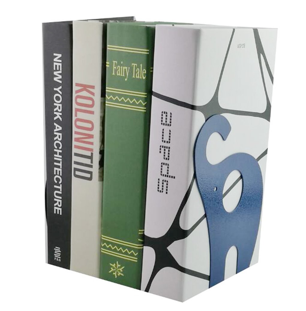 Lot De 2 Serre-Livres En Fonte Motif Éléphants Vintage - Hauteur 15 Cm, Décoration Bibliothèque Élégante