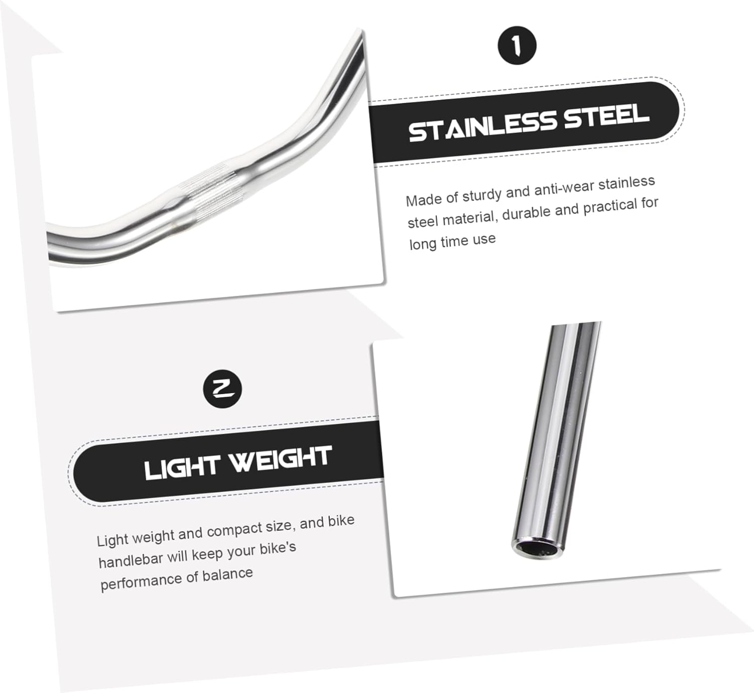 U-shaped Retro Bicycle Handlebar Lightweight Mountain Bike Accessory Easy to Install for Enhanced Control Terrains Compatible with All Bike Types