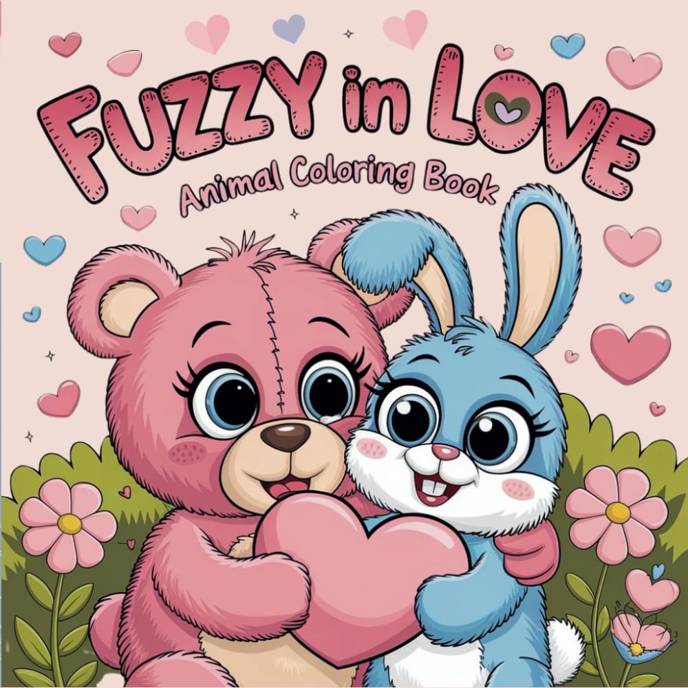 Fuzzy Love: A Heartwarming Coloring Book Featuring Adorable Fuzzy Animals in Loving Moments for Relaxation and Creative Expression