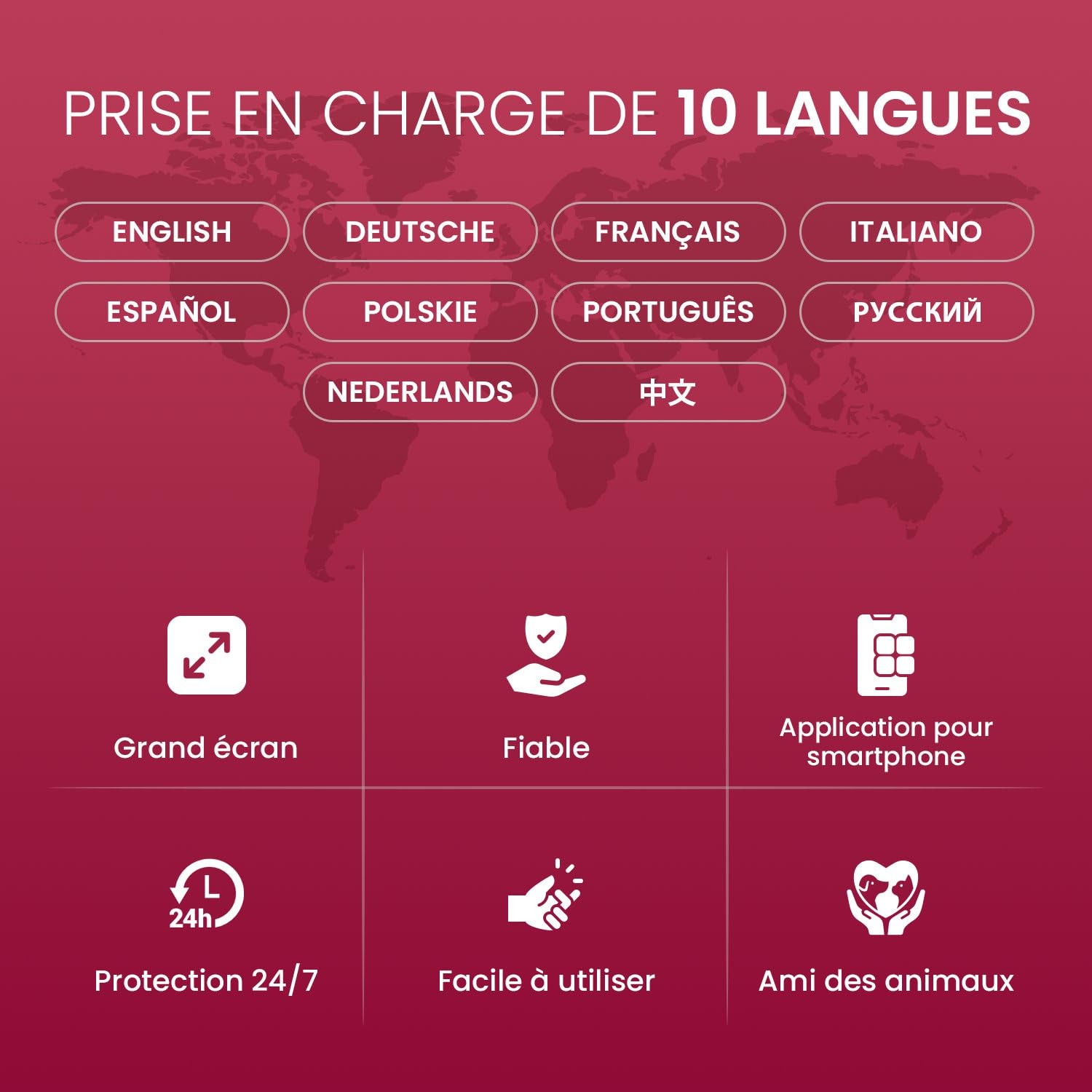 Système Alarme Maison sans Fil WiFi et GSM 4G sans Abonnement, Kit d'alarme Anti-Intrusion avec Écran Tactile et Batterie 1500 mAh. Application Tuya Smart Life, Alexa, SQ4324C