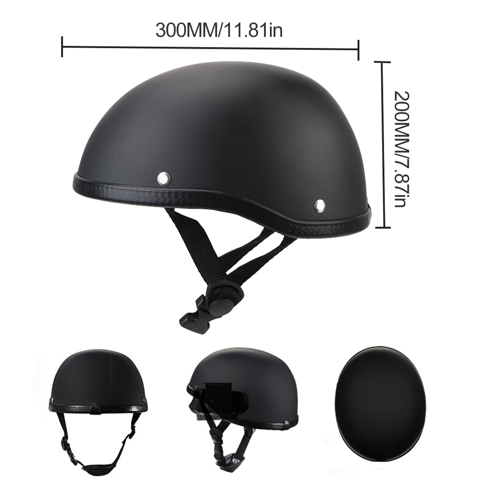 Casco a Mezza Calotta per Scooter, Moto e Ciclomotore - Scodella Protettiva