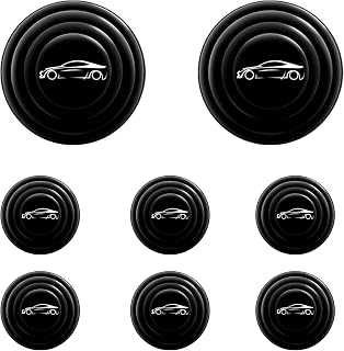 8 PCS Car Door Shock Absorber, Anti-Collision Thickened Silicone Shock-Resisting Patch, Self-Adhesive Door Edge Guard, Decoration Sticker (Black)