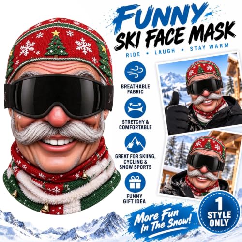 Qaezyco Funny Ski Mask,Funny Ski Mask,A,One Size - image 4
