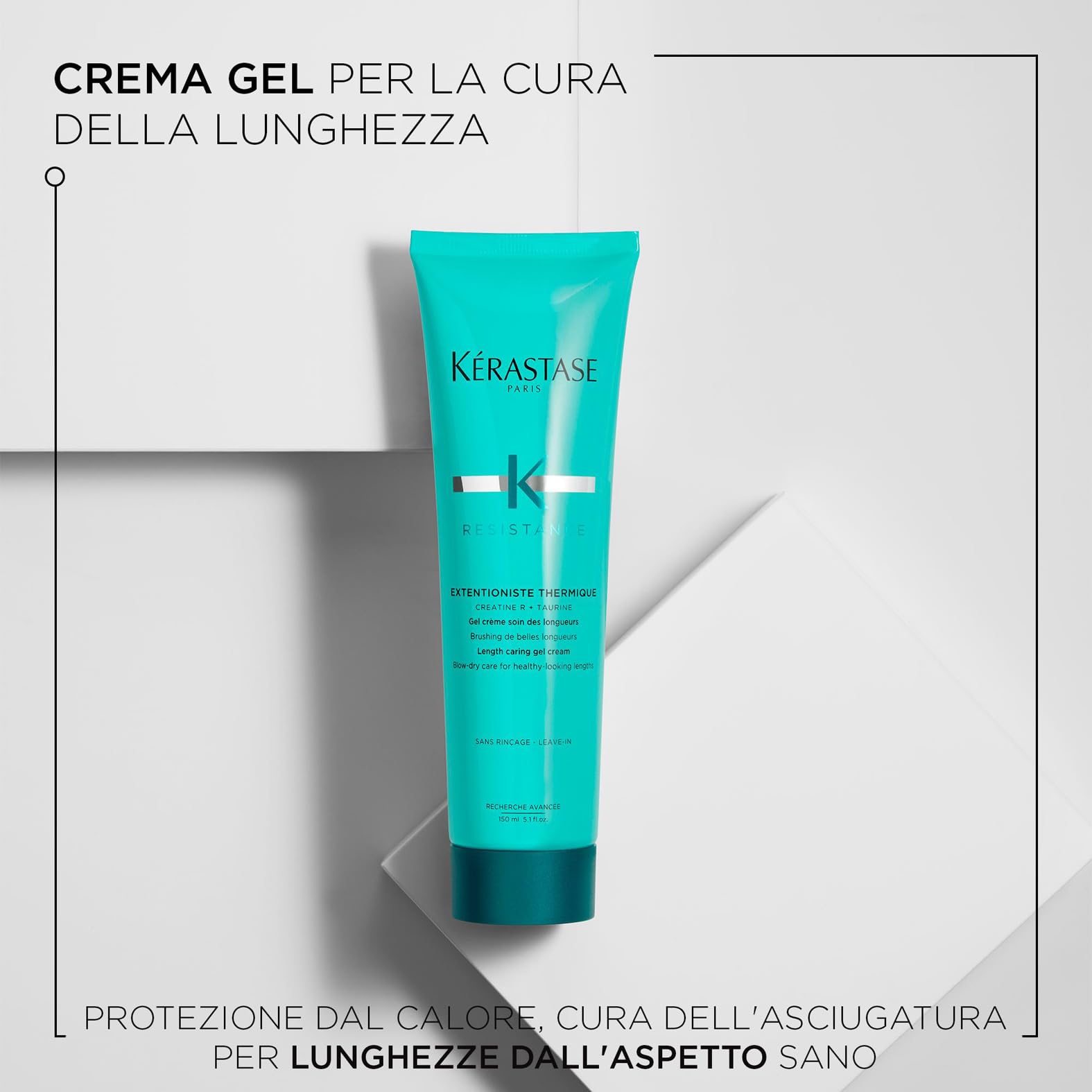 Kérastase, Résistance Extentioniste, Termoprotettore Senza Risciacquo, Protezione da Calore, Per Capelli Lunghi Danneggiati, Extentioniste Thermique, 150 ml