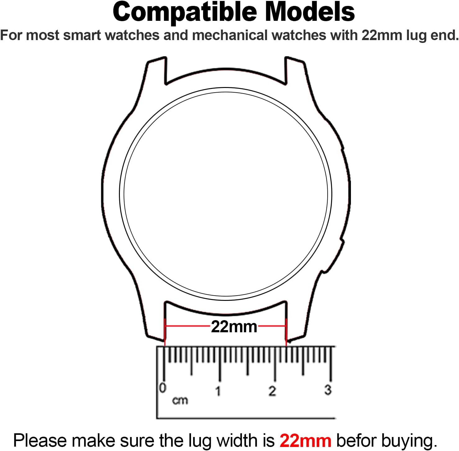 ZPJPPLX Universal Quick Release Watch Band,18mm 20mm 22mm Stainless Steel Metal Straps for Samsung Galaxy Watch 6/5/4/3,Garmin Watch,Huawei Watch, Amazfit GTS Replacement Band - Image 2