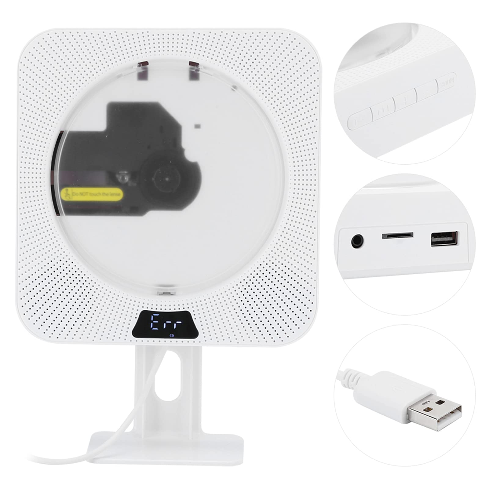 CHENGGONG Lettore CD portatile, supporto da parete 110 ~ 220 V Q200 lettore CD fetale, educazione Leggi gli anziani per i genitori dei bambini (European Regulations)