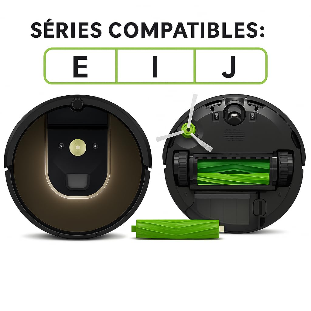 MIRTUX 3 Rollen Set Für Roomba E/i/J Serie - Zentralbürste Ersatz Für E5, I7, J7 Usw.