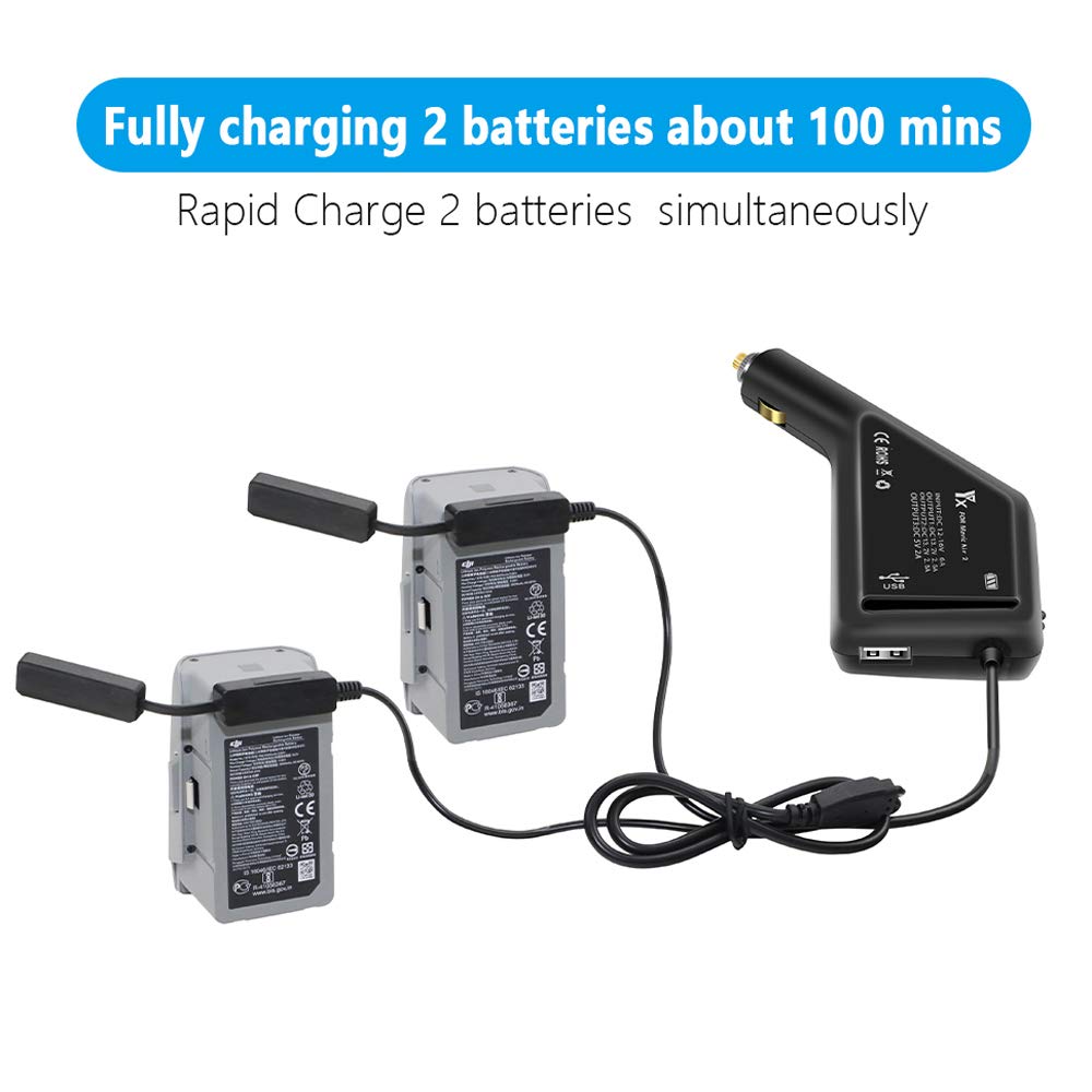 Chargeur Voiture Double Pour DJI Mavic Air 2 - Batterie Et Télécommande
