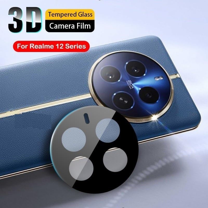 Image of ZARALA Glass Camera Lens Protector For Realme 12 Pro Plus 5G [9H Hardness] [6D Lens Protector ] [Easy Installation] Black (Realme 12 Pro+ 5G)