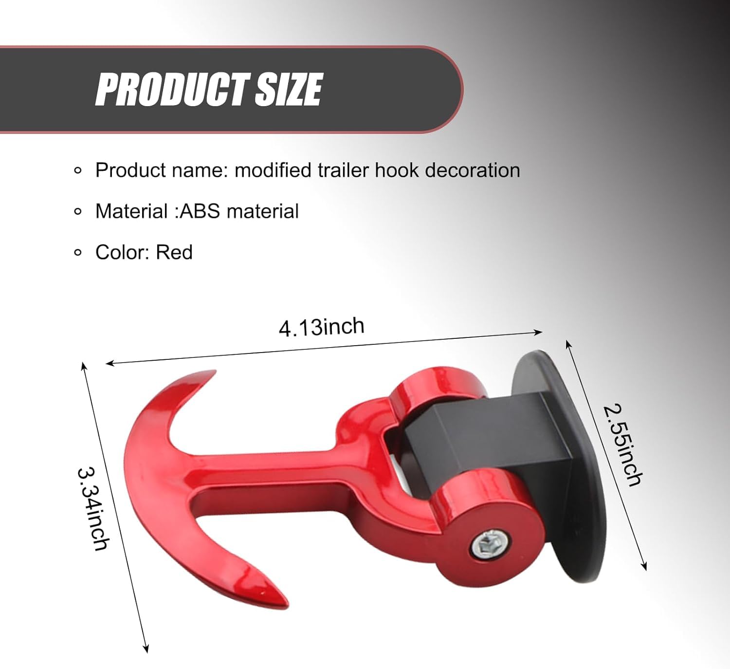 AutoBizarre Car Dummy Tow Hook Bumper Tow Hook 180 Degree Adjustable Self-Adhesive T-Shaped Anchor Shaped Vehicle Towing Hook for Car Decoration Universal for All Cars, SUV (Yellow) - Image 4 thumbnail