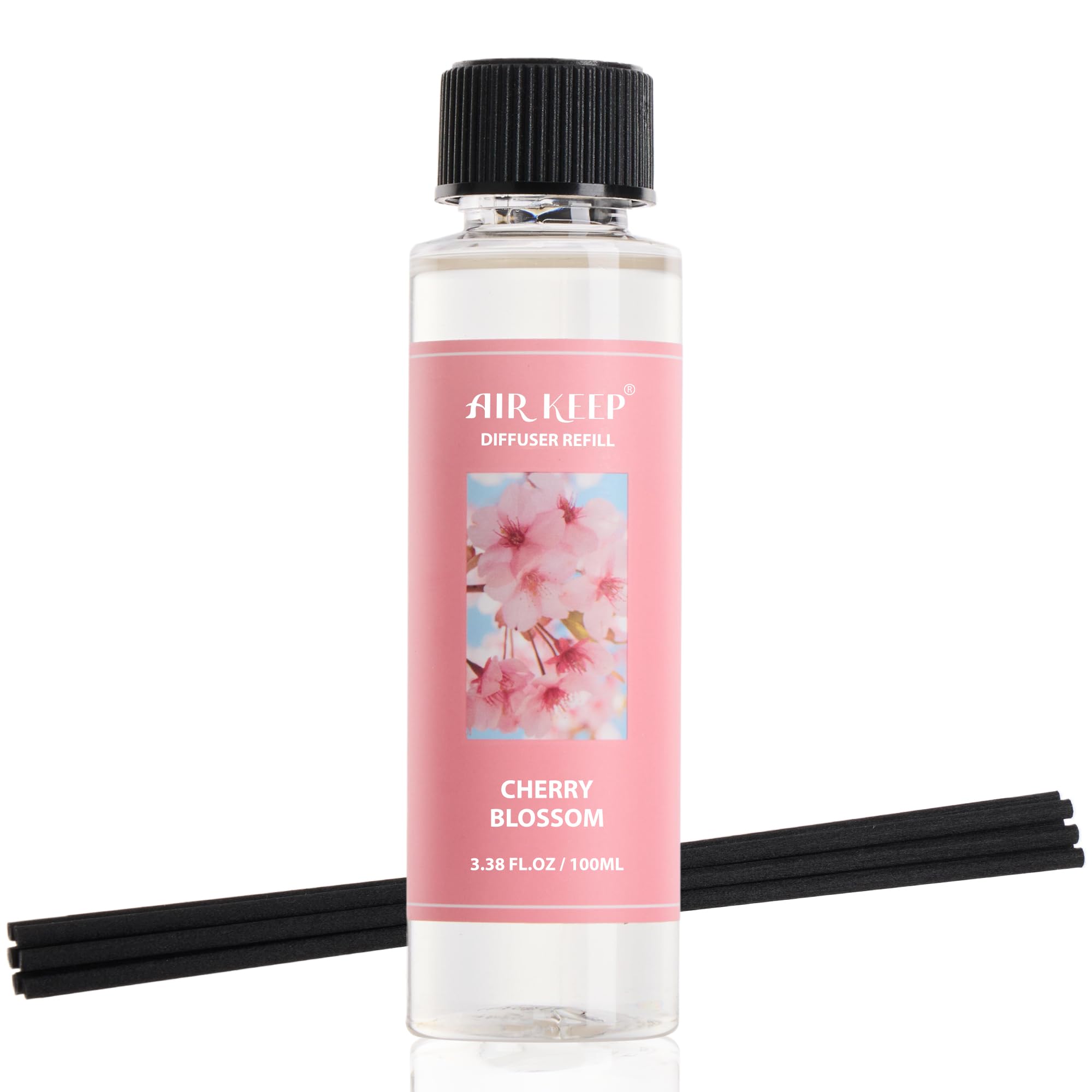 Airkeep Reed Diffuser Oil Refill/Cherry Blossom/3.38 oz/1 Pack/Air Freshener &amp; Aromatherapy Essential Oil Blend for Home Fragrance – Scented Refill Oil for Bathroom, Bedroom &amp; Home Decor