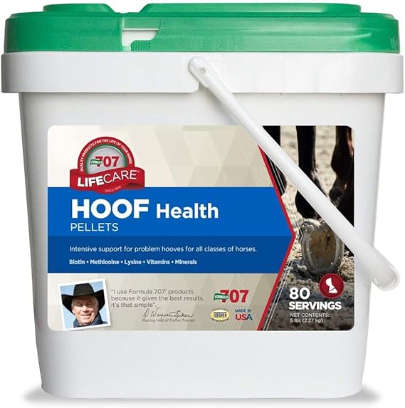 Formula 707 Hoof Health Equine Supplement 5lb Bucket 80 Servings Biotin, Amino