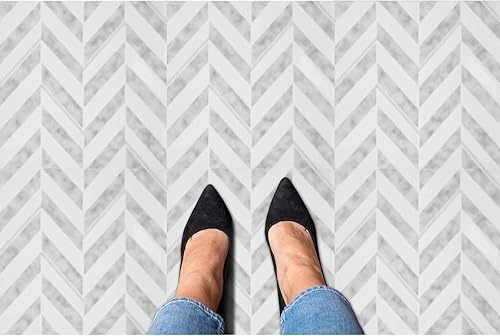 Miniatura 81 de Achim Home Decor - Azulejos de vinilo autoadhesivos retro de 12 pulgadas, 20 azulejos de 12 x 12 pulgadas, patrón de borde, despegar y pegar, suelo