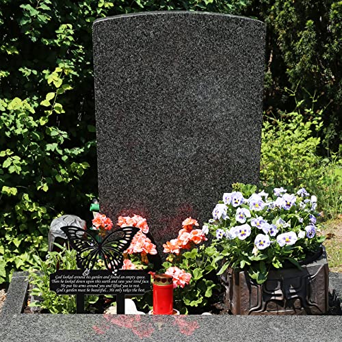 Butterfly Memorial Stakes Grave Decorations For Dad Cemetery Memorial Plaque For Outdoors Metal Butterfly Sympathy Garden Stake Waterproof Cemetery Decoration, 13.19 X 11.81 Inches (Classic Style) #TOP6