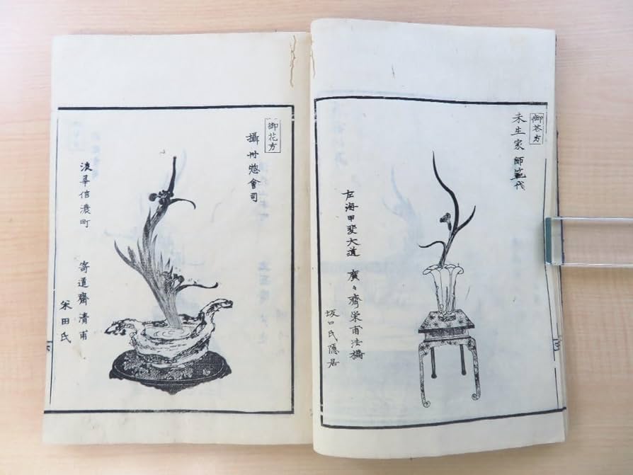 Amazon | 未生斎広甫編『花道家元未生御流挿花明の色 全』嘉永元