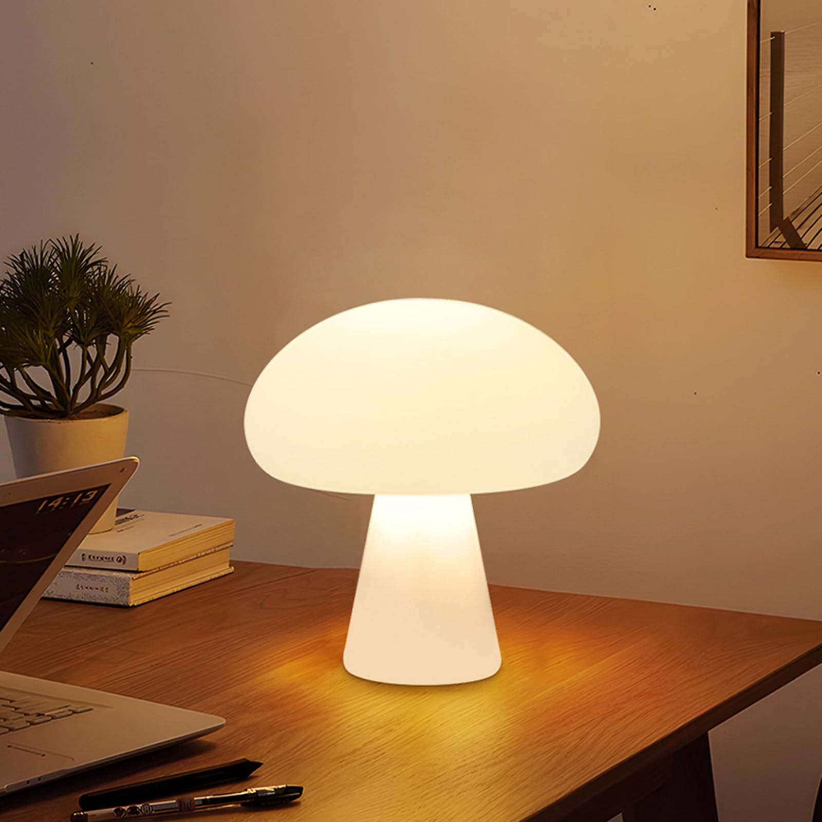 Pilz Tischlampen mit einfachen Stilen, künstlerisches Nachttischlicht für Schlafzimmer, Nachttisch und Wohnzimmer, dekorieren wiederaufladbares Nachtlicht