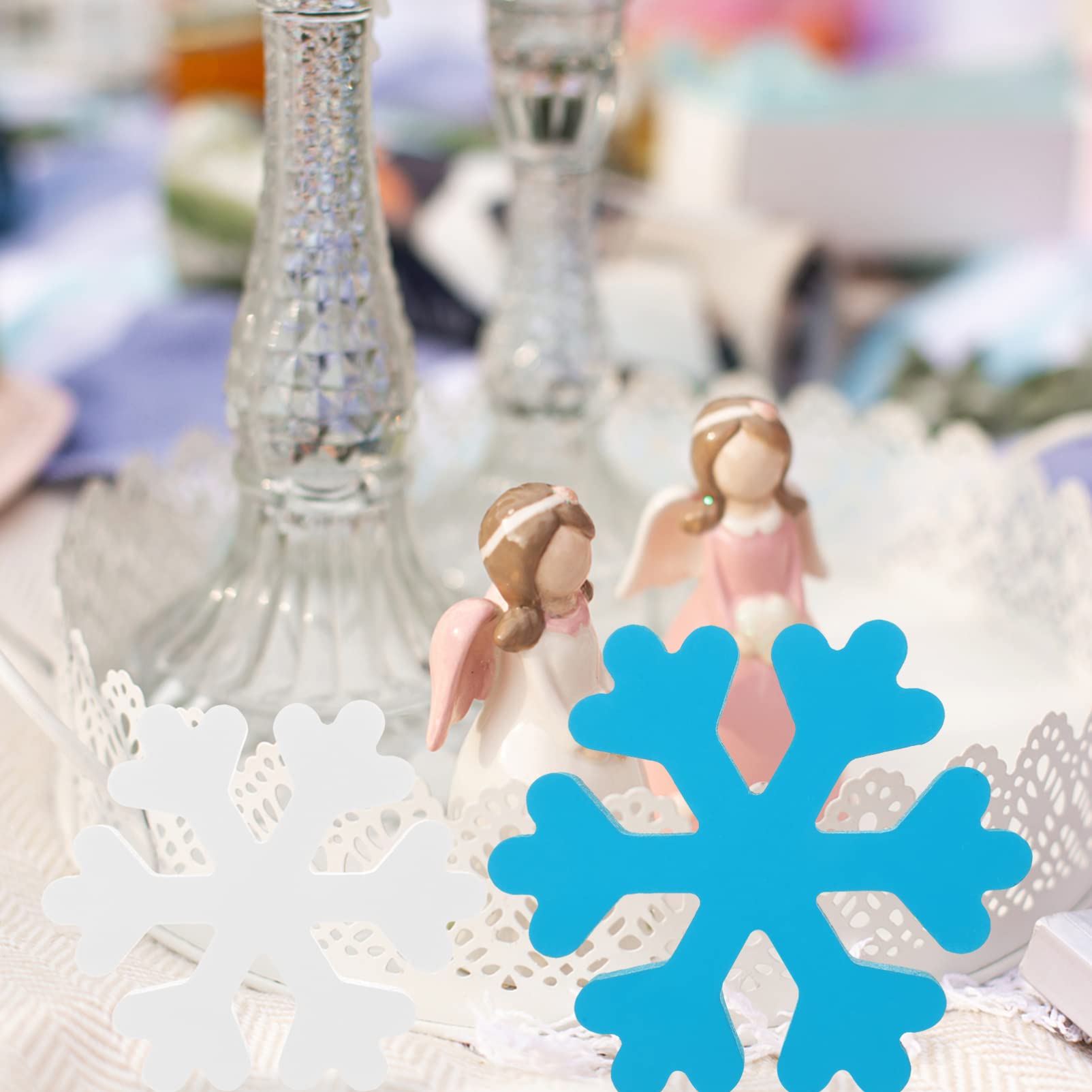 Alipis 9 Piezas De Decoración De De Nieve Decoración De Mesa Con Copos De Nieve Decoraciones Para Árboles De Navidad Centros De Mesa Con Copos De e De Invierno
