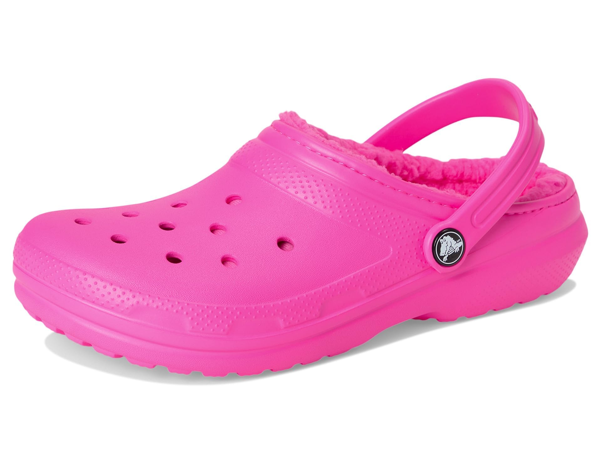Crocs Unisex Kids Clog, Classic Lined Clog K, Pink Crush, 12 UK Child