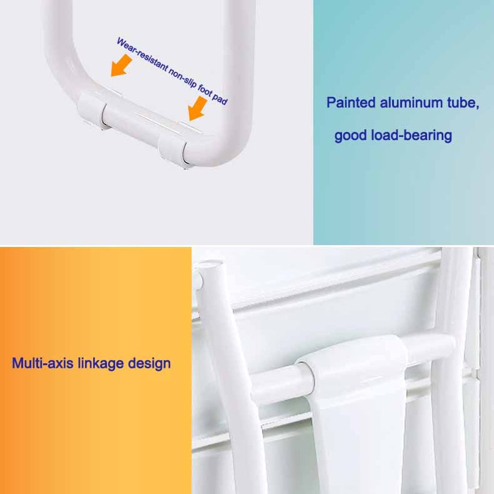 Silla de Ducha abatible Antideslizante, Asiento de Ducha soporta hasta 300 kg para Personas Mayores, Ancianos, discapacitados, lesionados,White