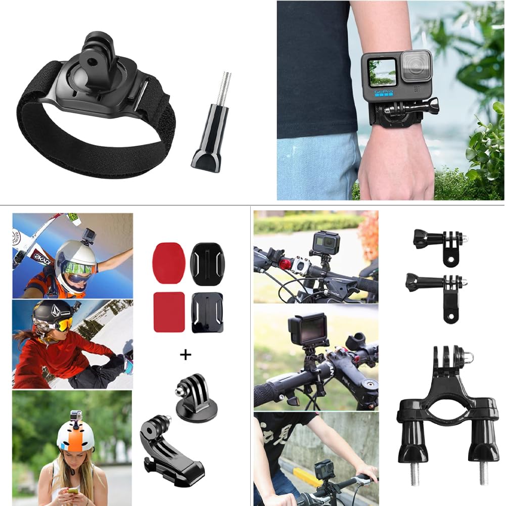 25 in 1 Kit di Accessori per Action Cam,Compatibile con GoPro Hero 13 12 11 10 9 8 Max 7 6 5 4 3 SJ4000,Supporto action cam Compatibile con DJI Osmo Action 6 5 Pro 5 4 3 2 e Altre