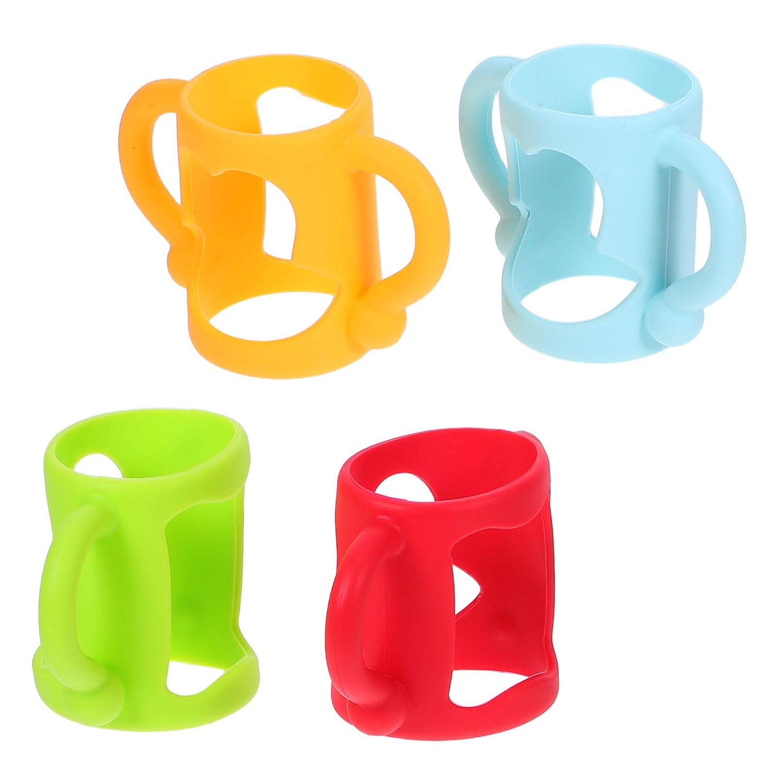 ULTECHNOVO 4 Pcs Universal Silicone Baby Bottle Handles, Multi-Functional Bottle Grips Trainer Soft Anti-Slip