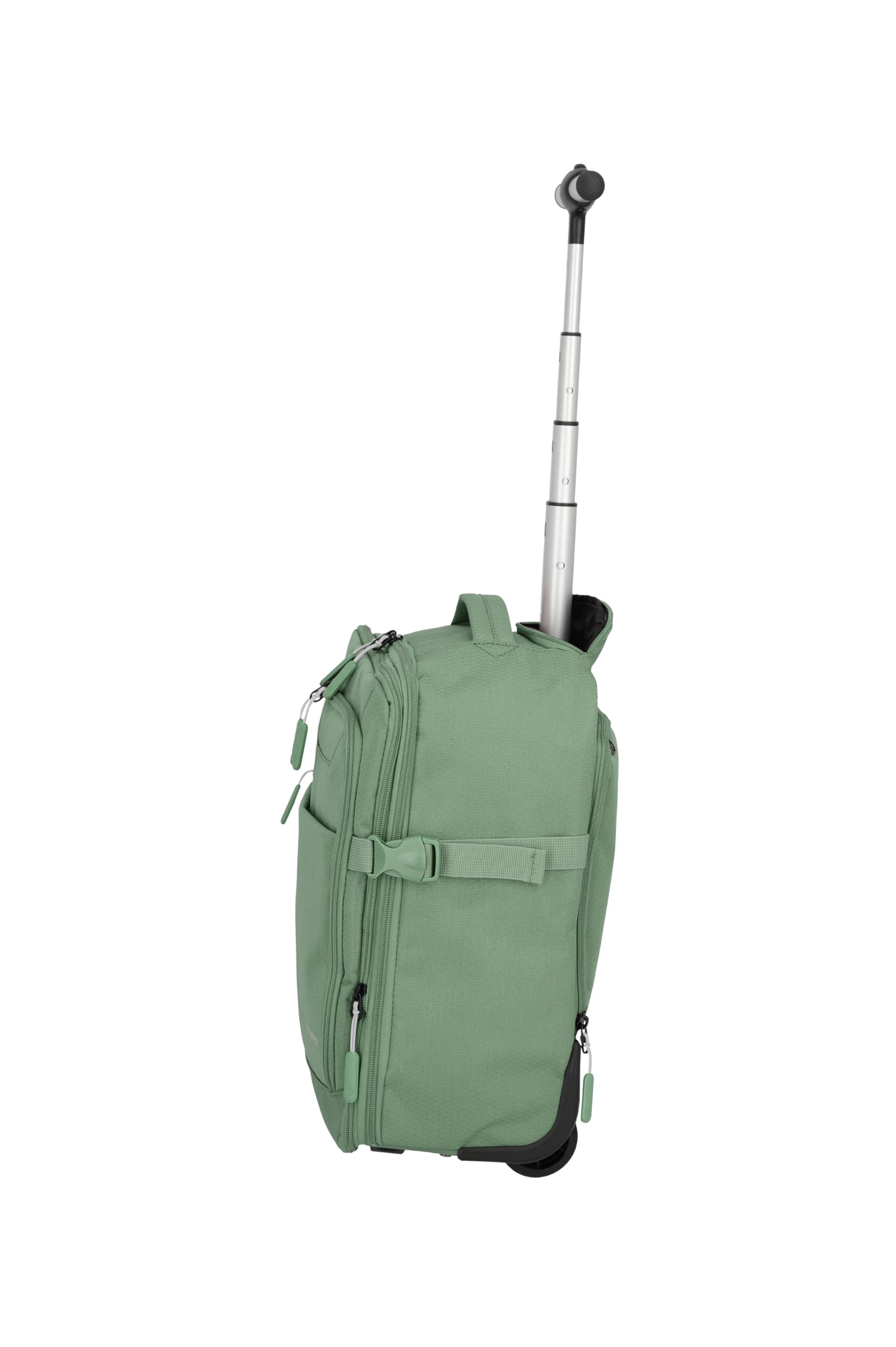 Travelite Rucksack KICK OFF, Laptopfach 15,6 Zoll, Handgepäck Rucksack mit Rollen und Teleskopgestänge, vielseitiger Reiserucksack, 30 x 40 x 20/23 cm, 24/28 L
