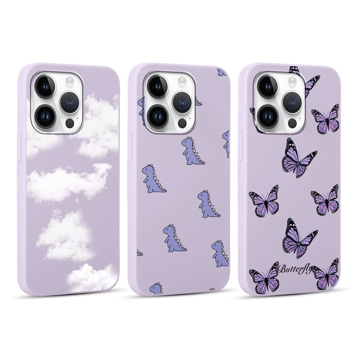 Yoedge 2 Pezzi per Apple iPhone 14 Pro Max Cover 6,7, Matte Morbida Silicone con Disegni Moda Custodia, Ultra Sottile TPU con Braccialetto Antiurto Bumper Protettiva Case, Gufo