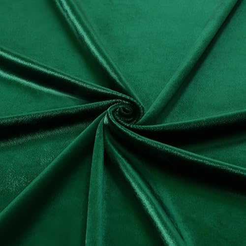 Miniatura 7 de ELKCA Cenefas de cortina de terciopelo verde oscuro de lujo para sala de estar con cuentas (39 pulgadas, 1 panel)