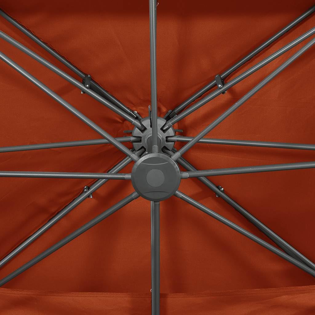 Parasol przeciwsłoneczny 400 x 300 cm, jasnoniebieski z korbą