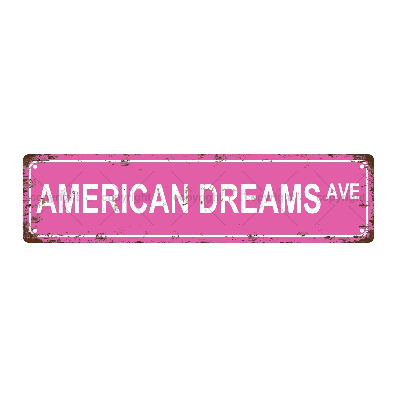 American Dreams AVE Mental State Metal Tin Street Sign Bar Cafe Garage Cave Home Room Wall Bathroom Farmhouse Garden Porch Patio Decor,4x16 Inch