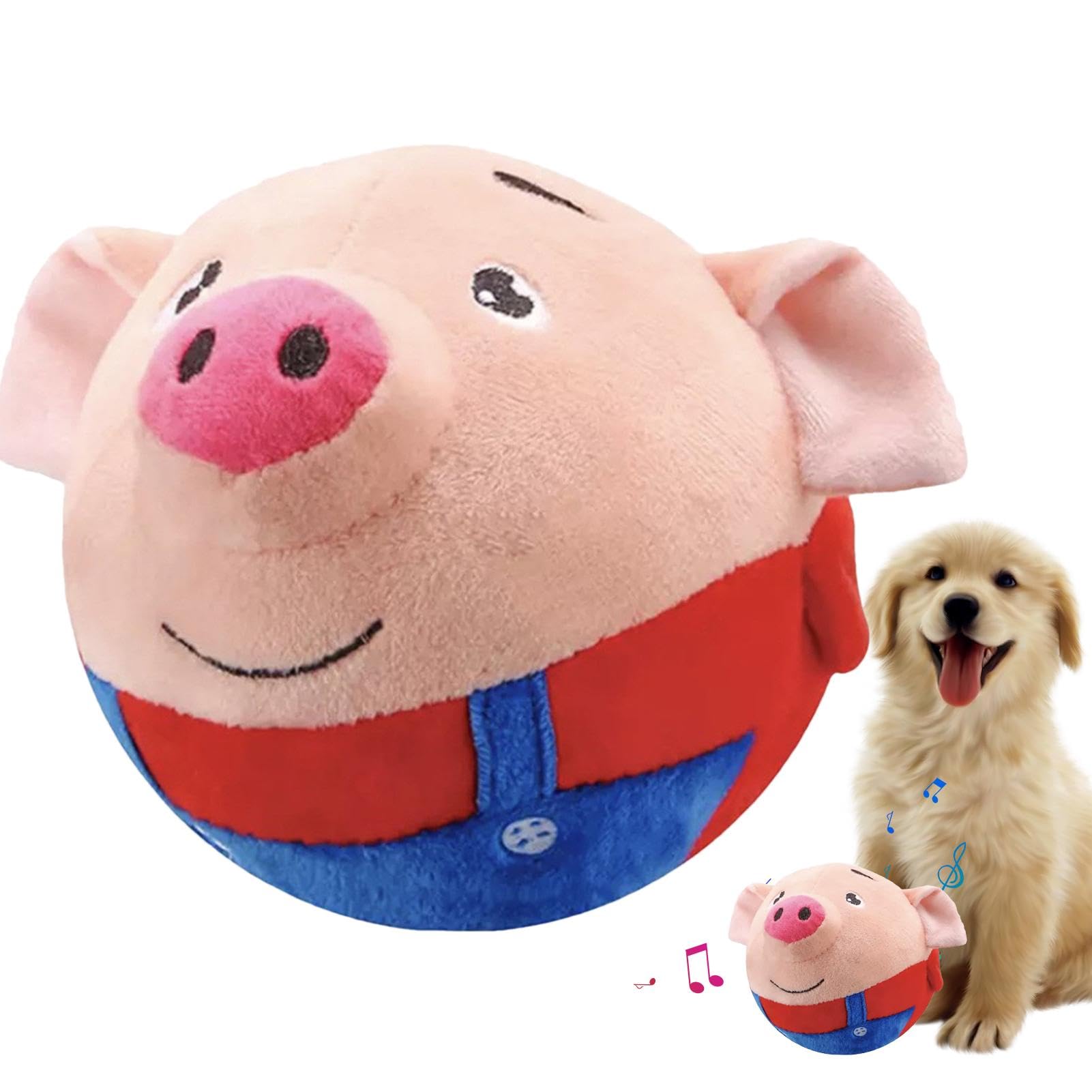 Shurzzesj Active Moving Pet Plush Toy Talking Moving Dog Toy Cartoon Plush Balls Interactive Dog Toys Jumping Toy Dog Shake Bounce Boredom Toy Dancing Dog Ball Bouncing Toy For Small Medium Dogs