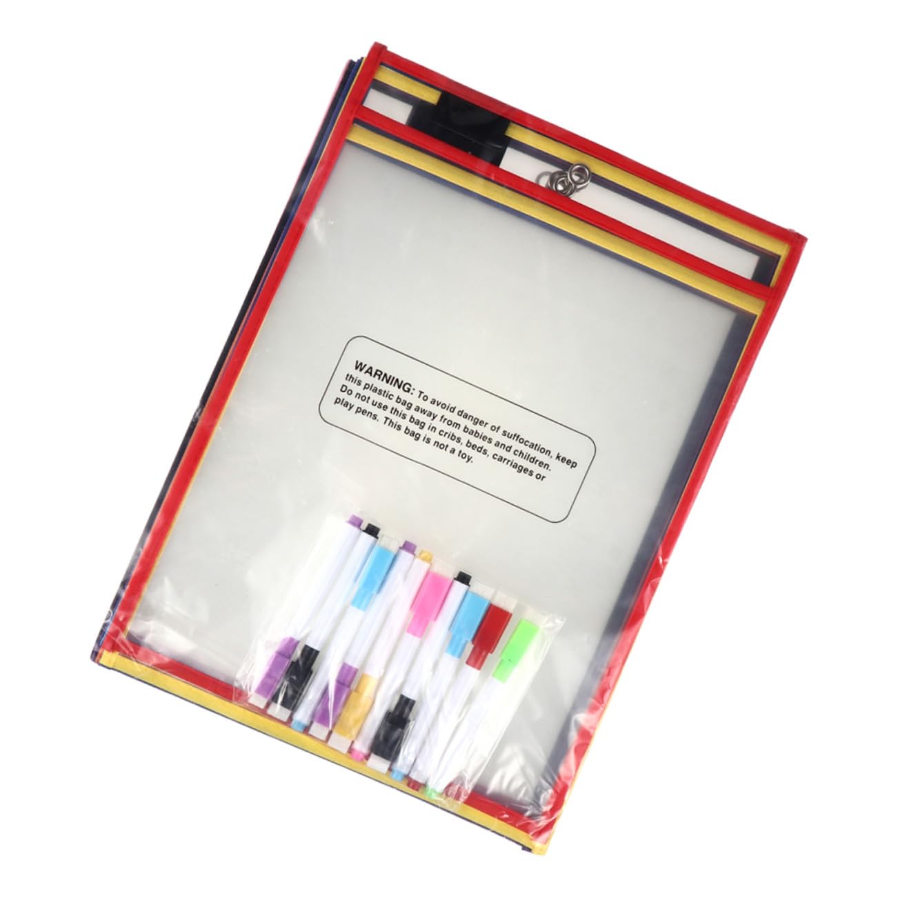 Pochette Transparente Réutilisable SHINEOFI avec Marqueurs Effaçables - 8