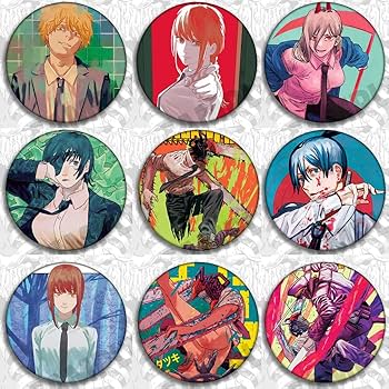 Amazon.co.jp: チェンソーマン 缶バッジ デンジ マキマ パワー 早川