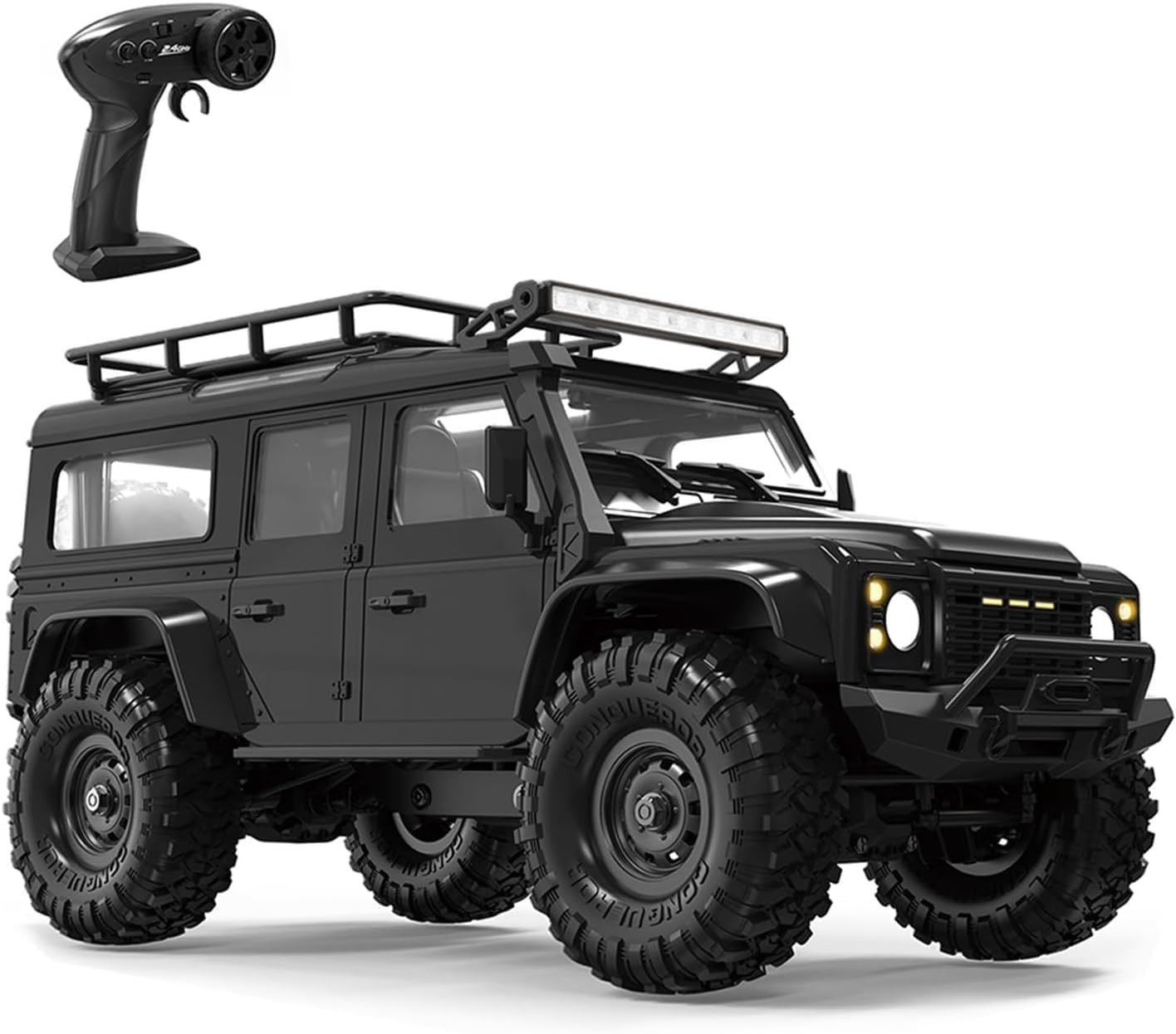 RC Off Road Car 1:16 Scale All Terrain Remote Control Car, 4X4 High Speed 15 Km/h RC Truck 1 Rechargeable Batteries Waterproof Monster RC Crawlers with LED Light for Kids Boys and Adults-image-46