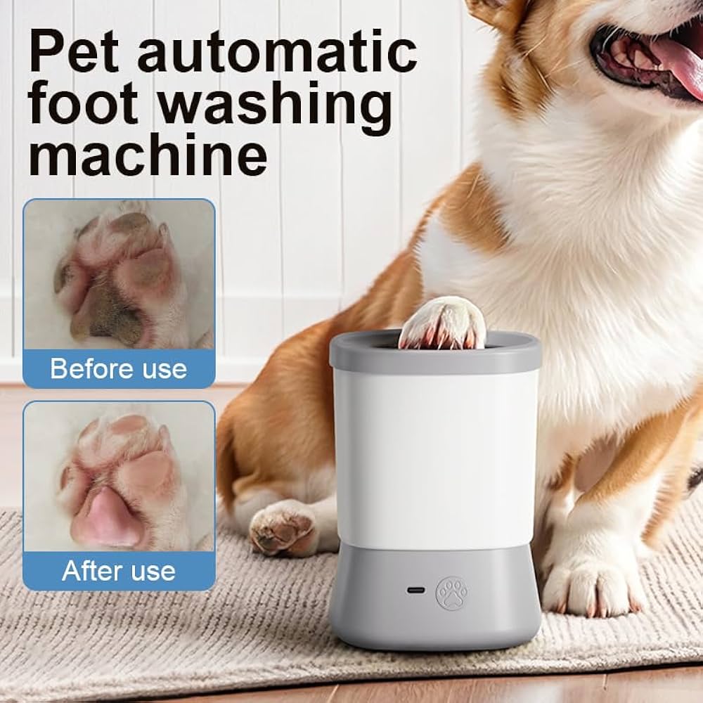 Amazon.com: Dog Paw Cleaner, Automatic Paw Cleaner for Dogs with Portable Dog Paw Washer, Mess-Free Muddy Paw Cleaning for Small & Medium Dogs, Soft Bristles Quick Pet Foot Washer (gray) : Pet