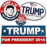 Vipergraphics, Trump in 2016 Bumper Stickers ~ Make America Great Again ~ Trump for President (4 Pack)